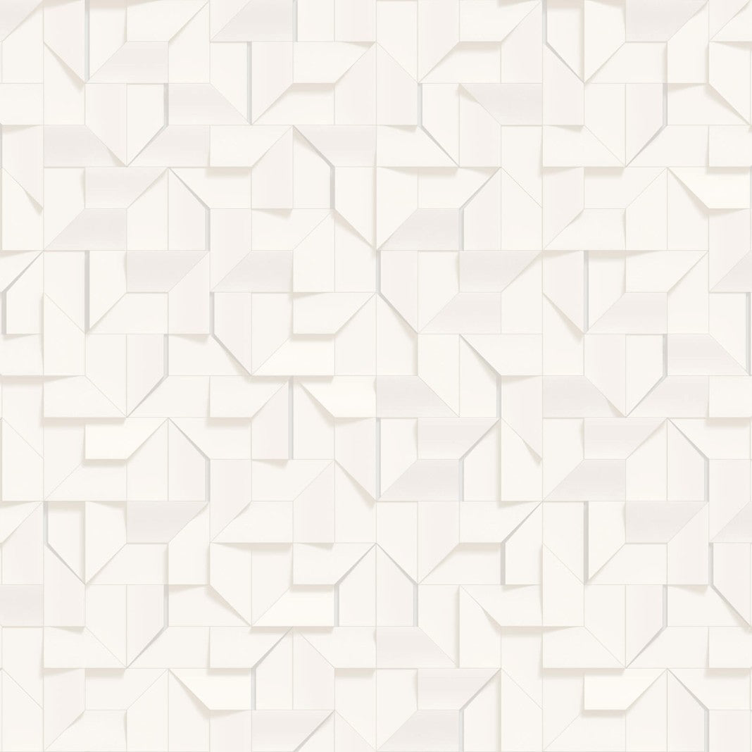 Geometric White Philipp Plein 2 Wallpaper by Zambaiti Parati