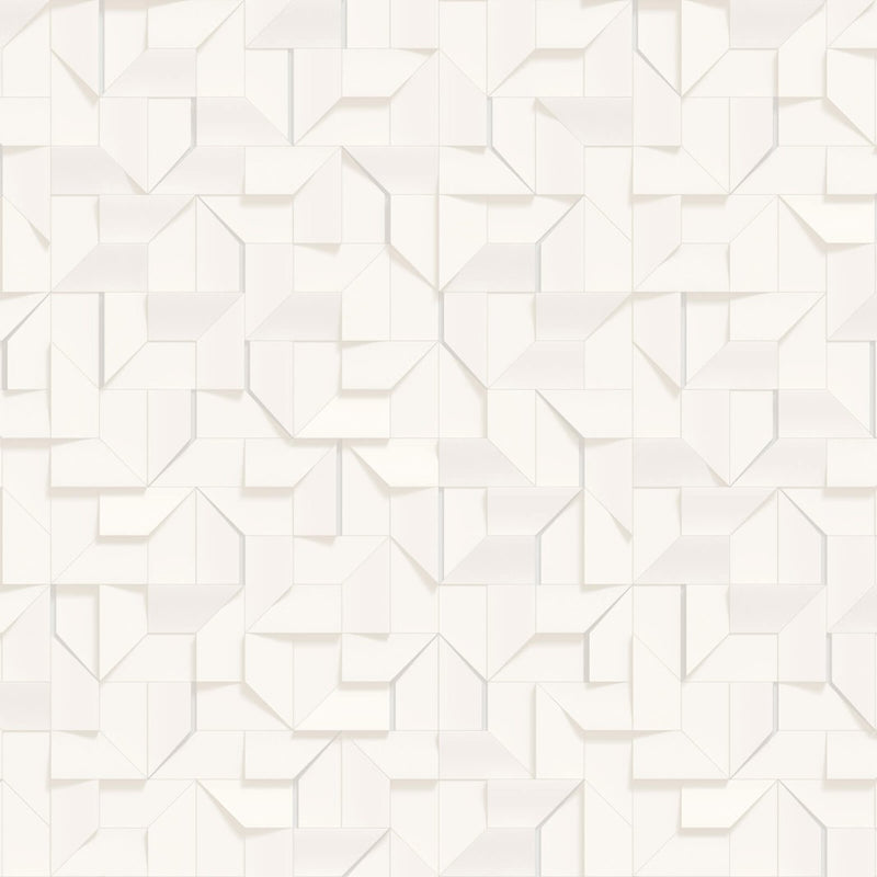 Geometric White Philipp Plein 2 Wallpaper by Zambaiti Parati
