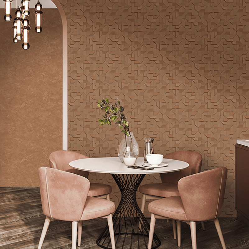 Geometric Rose Gold Philipp Plein 2 Wallpaper by Zambaiti Parati
