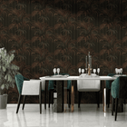 Silk Leaf Black Philipp Plein 2 Wallpaper by Zambaiti Parati