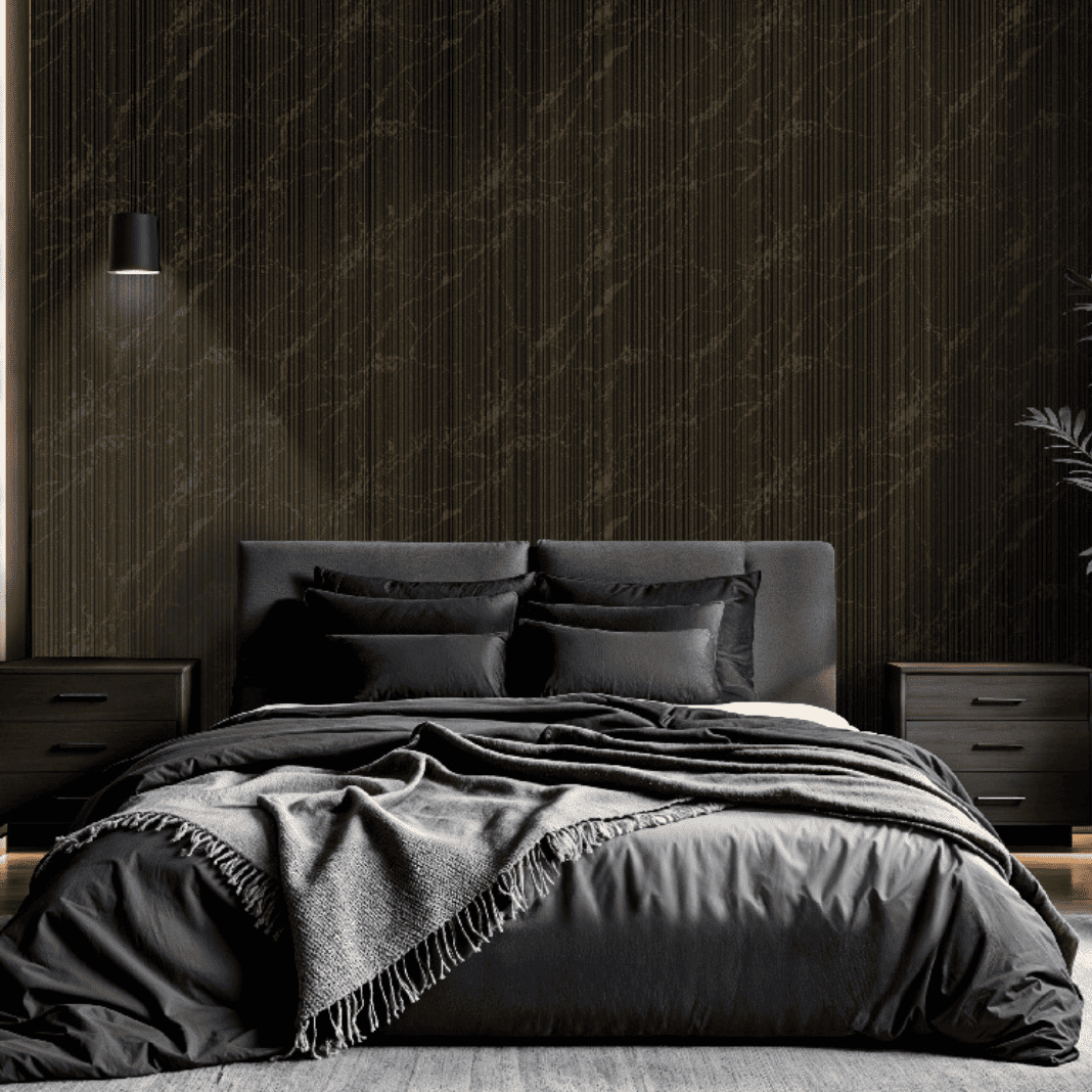 Silk Stripe Black Philipp Plein 2 Wallpaper by Zambaiti Parati