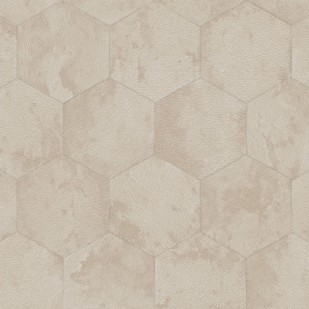 Hexagonal Hide Beige Philipp Plein 2 Wallpaper by Zambaiti Parati