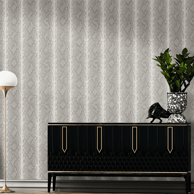 Snake Print Grey Philipp Plein 2 Wallpaper by Zambaiti Parati