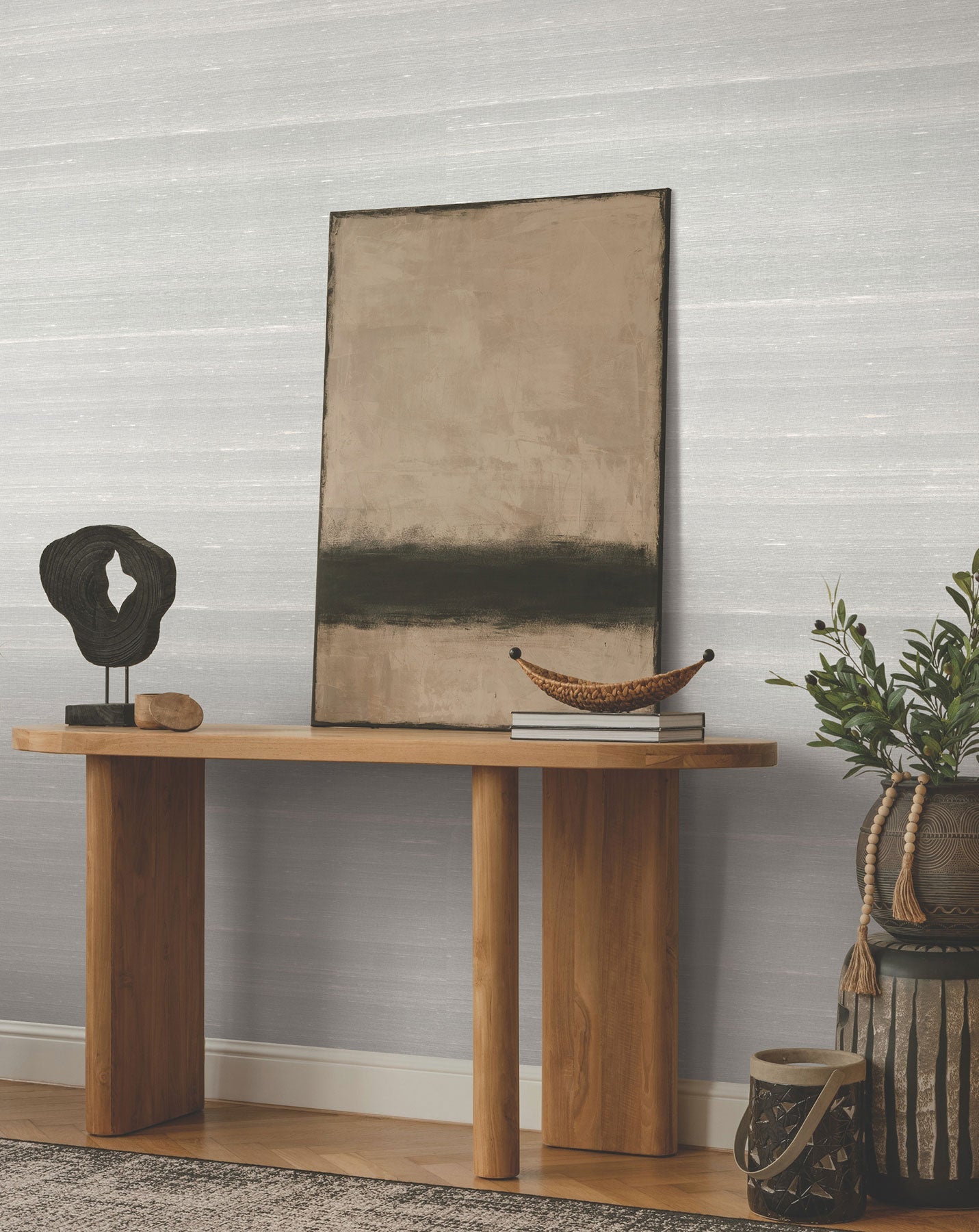 Saori Silk Specialty Pearl Tea Garden Wallpaper by York Wallcoverings