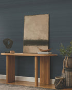 Saori Silk Specialty Navy Tea Garden Wallpaper by York Wallcoverings