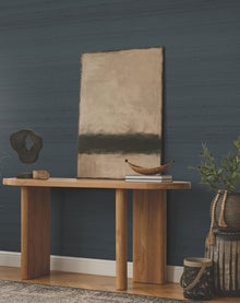 Saori Silk Specialty Navy Tea Garden Wallpaper by York Wallcoverings