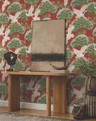 Sprig & Heron Red Tea Garden Wallpaper by York Wallcoverings