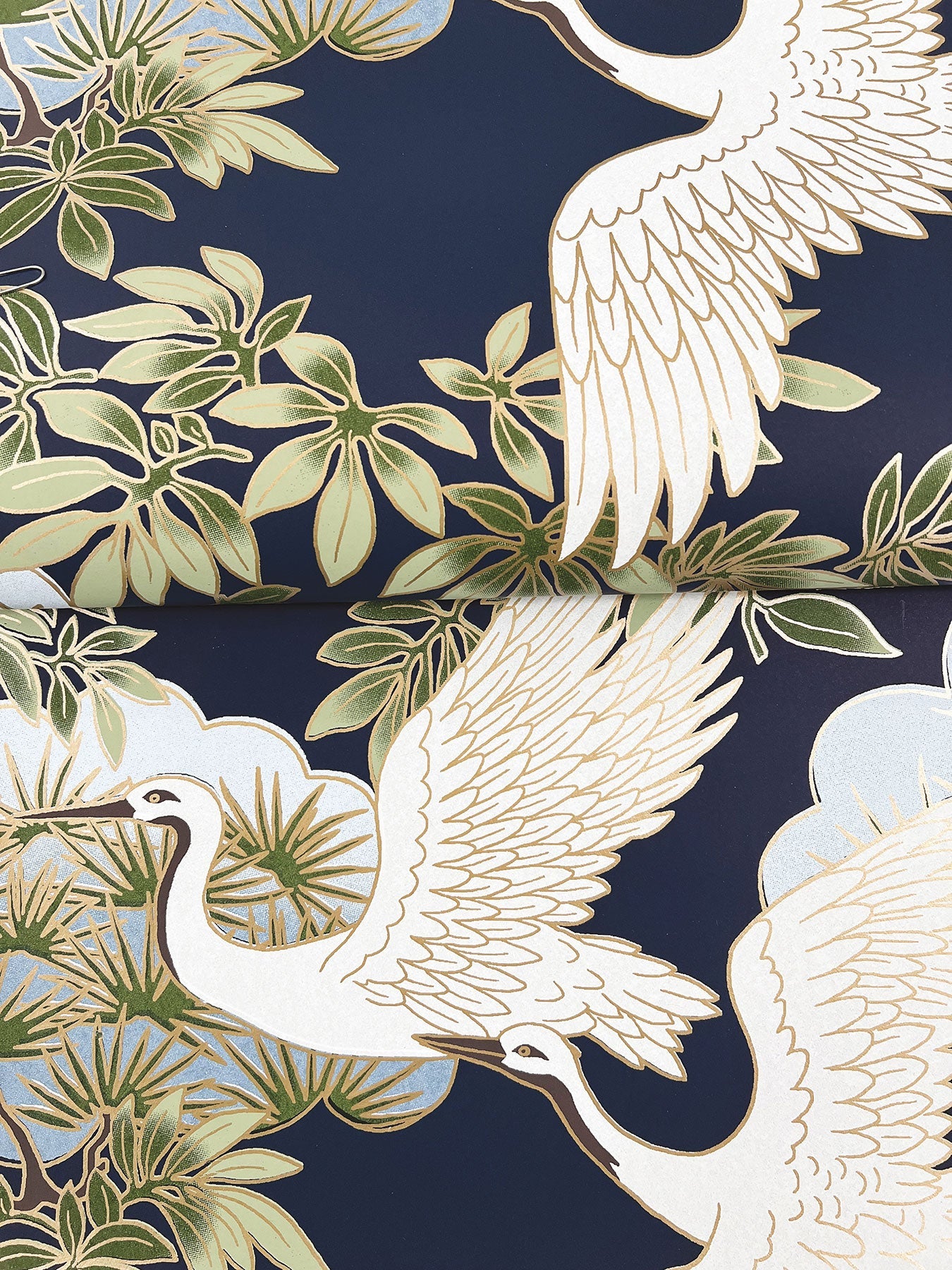 Sprig & Heron Navy Tea Garden Wallpaper by York Wallcoverings