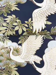Sprig & Heron Navy Tea Garden Wallpaper by York Wallcoverings