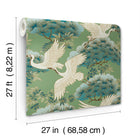 Sprig & Heron Green Tea Garden Wallpaper by York Wallcoverings