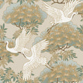 Sprig & Heron Beige Tea Garden Wallpaper by York Wallcoverings