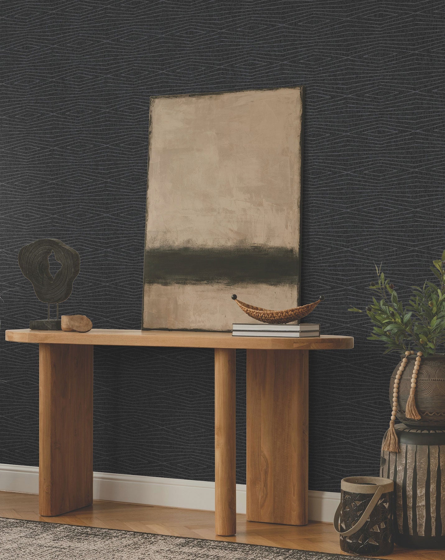 Daystone Black Tea Garden Wallpaper by York Wallcoverings