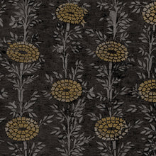 French Marigold Black & Gold Tea Garden Wallpaper by York Wallcoverings