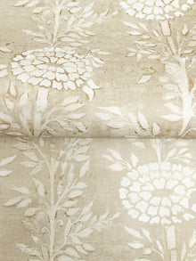 French Marigold Taupe & Gold Tea Garden Wallpaper by York Wallcoverings