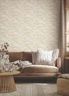 Morning Shell Cream & Gold Tea Garden Wallpaper by York Wallcoverings