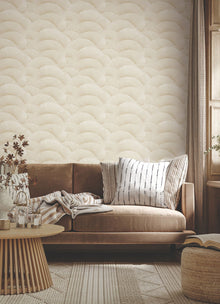 Morning Shell Cream & Gold Tea Garden Wallpaper by York Wallcoverings
