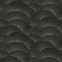 Morning Shell Black & Grey Tea Garden Wallpaper by York Wallcoverings