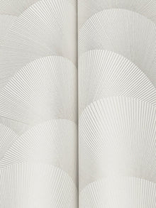 Morning Shell White & Silver Tea Garden Wallpaper by York Wallcoverings