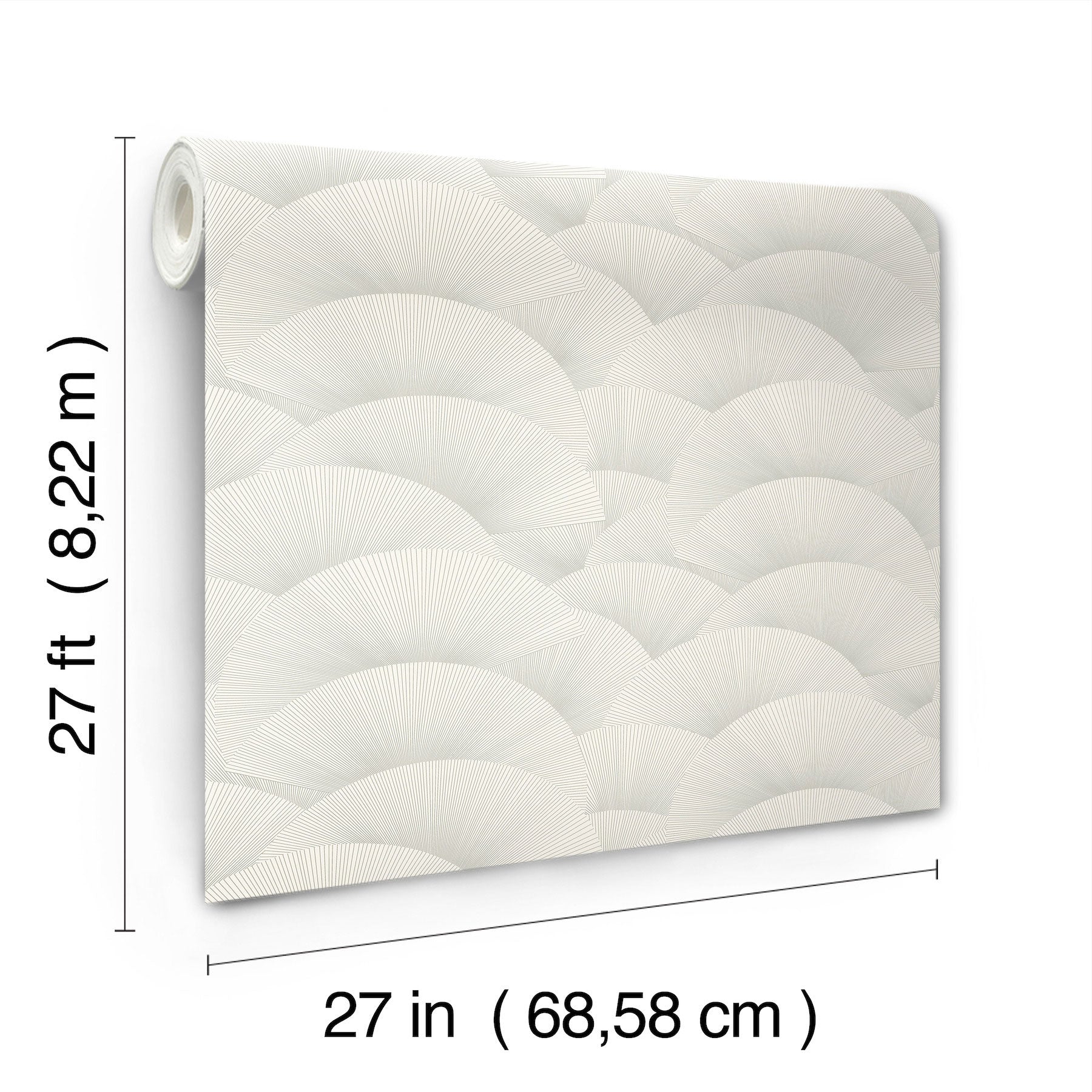 Morning Shell White & Silver Tea Garden Wallpaper by York Wallcoverings