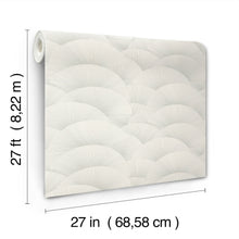 Morning Shell White & Silver Tea Garden Wallpaper by York Wallcoverings