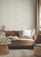 Morning Shell Taupe & Gold Tea Garden Wallpaper by York Wallcoverings