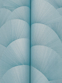 Morning Shell Blue Tea Garden Wallpaper by York Wallcoverings