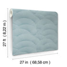 Morning Shell Blue Tea Garden Wallpaper by York Wallcoverings