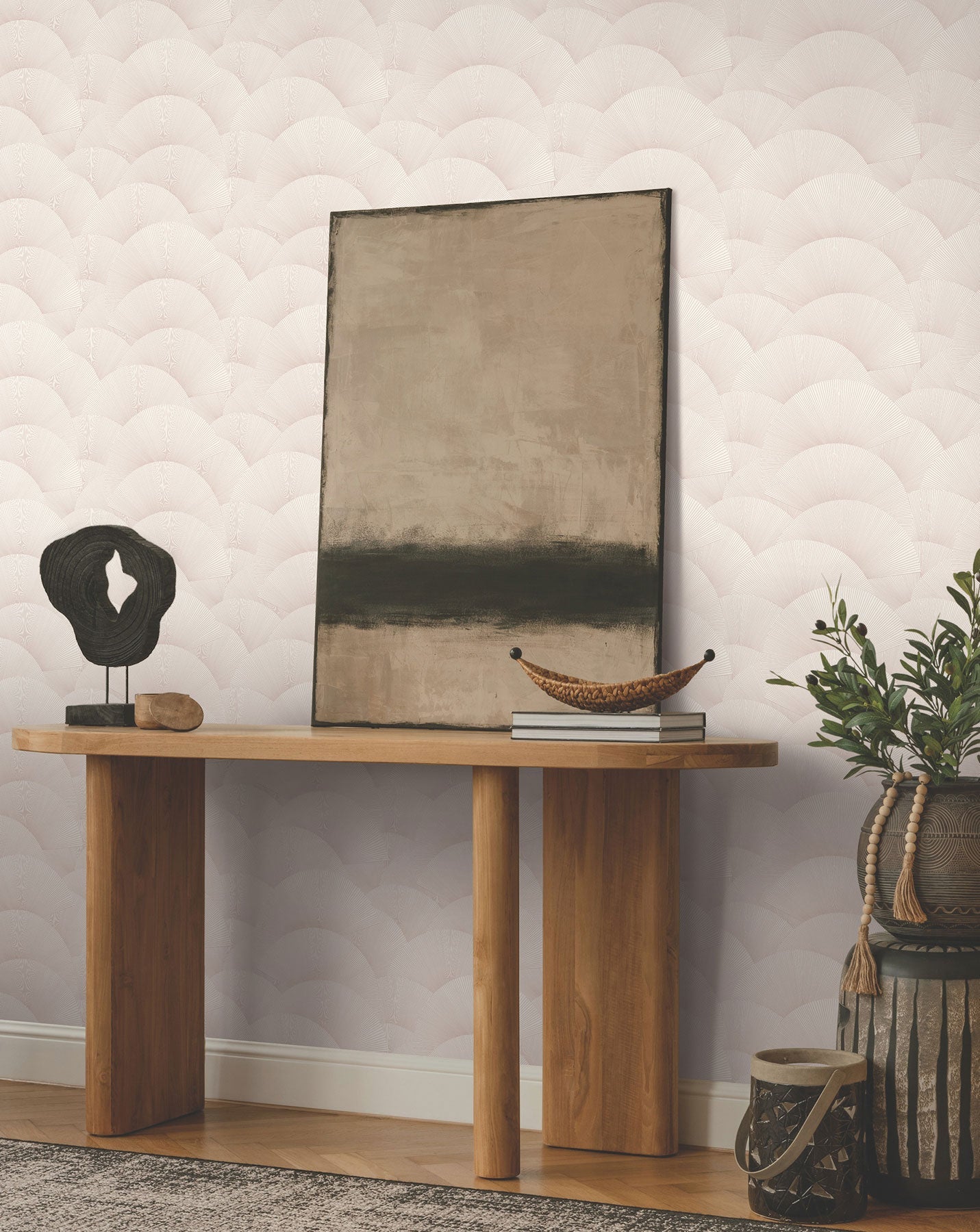 Morning Shell Blush Tea Garden Wallpaper by York Wallcoverings