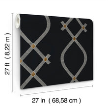 Ellena Black Tea Garden Wallpaper by York Wallcoverings
