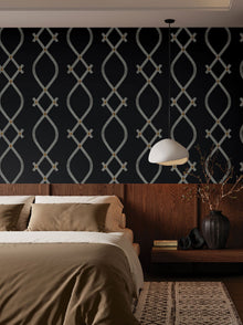Ellena Black Tea Garden Wallpaper by York Wallcoverings