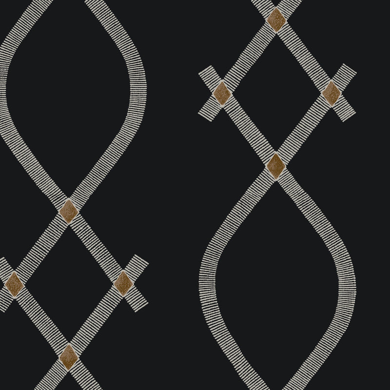 Ellena Black Tea Garden Wallpaper by York Wallcoverings
