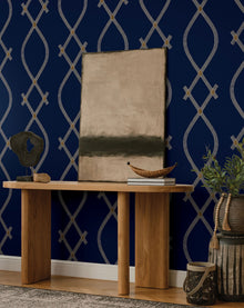 Ellena Navy Tea Garden Wallpaper by York Wallcoverings