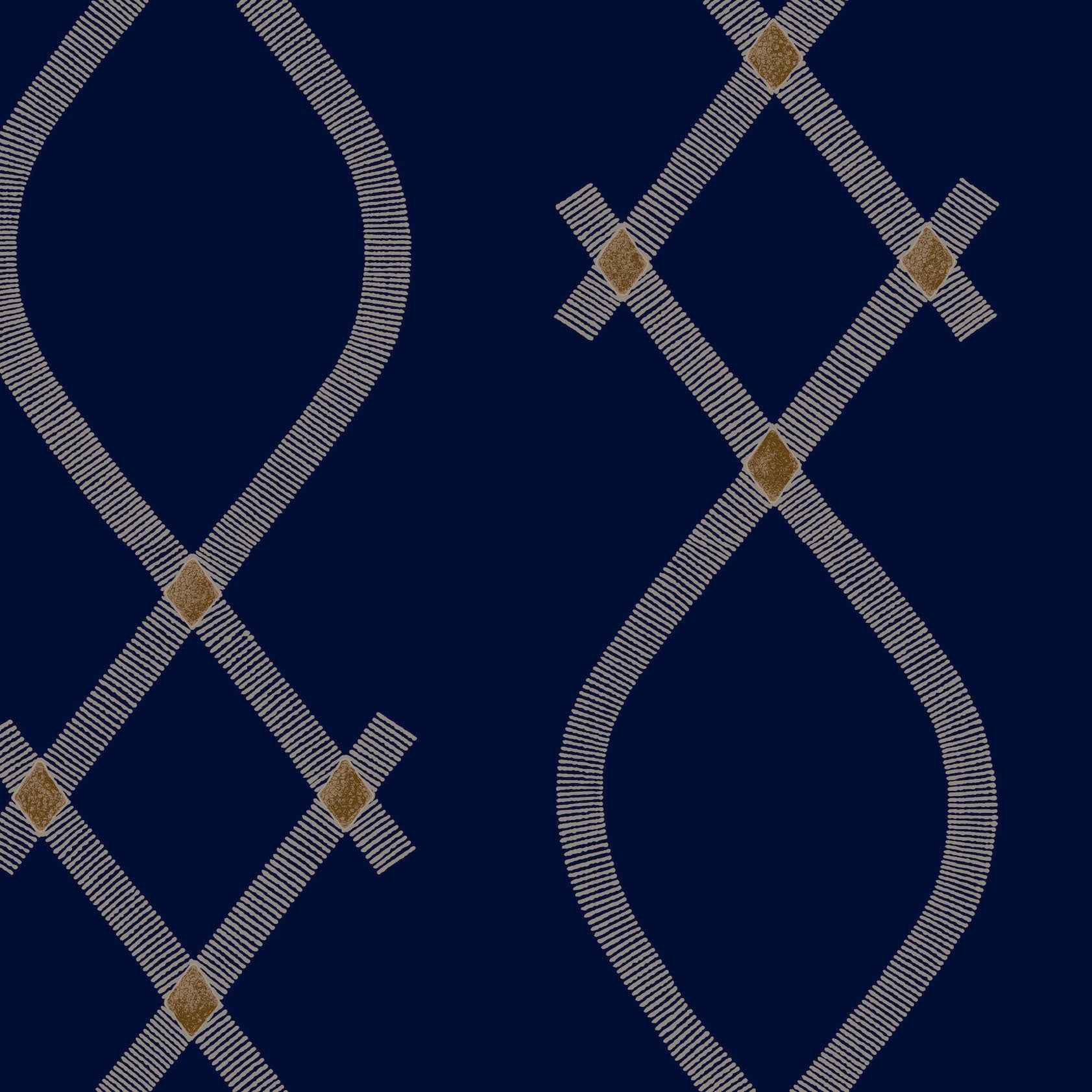 Ellena Navy Tea Garden Wallpaper by York Wallcoverings