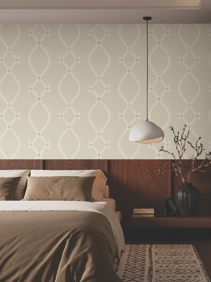 Ellena Beige Tea Garden Wallpaper by York Wallcoverings