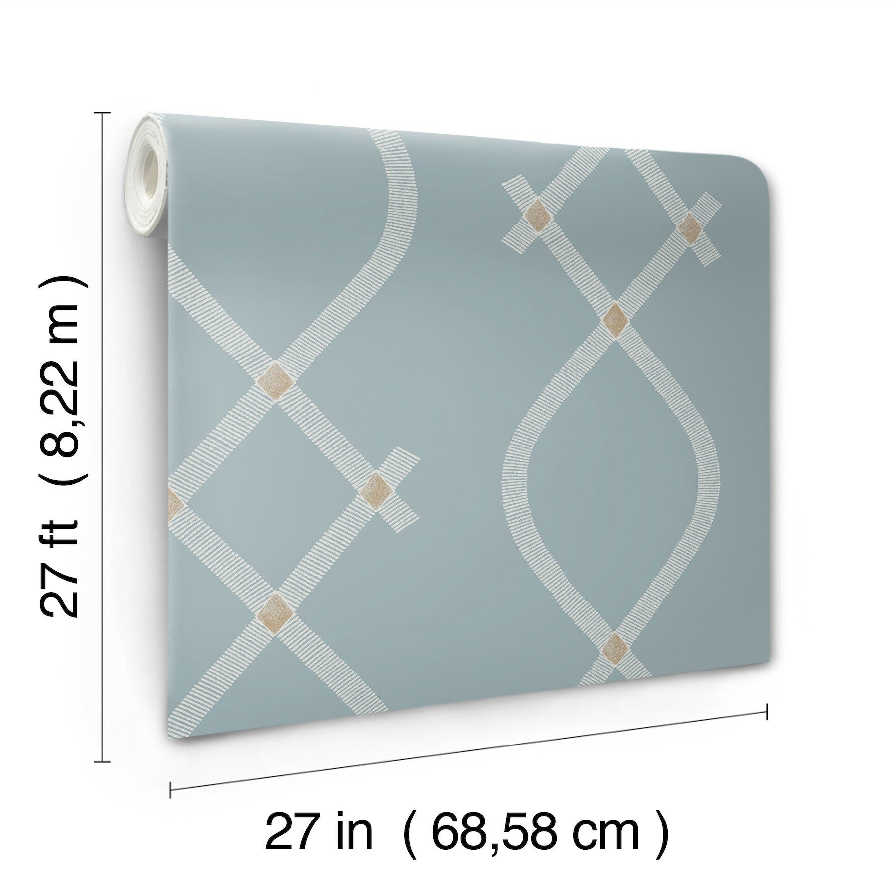Ellena Blue Tea Garden Wallpaper by York Wallcoverings