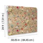 Kimora's Garden Linen Tea Garden Wallpaper by York Wallcoverings