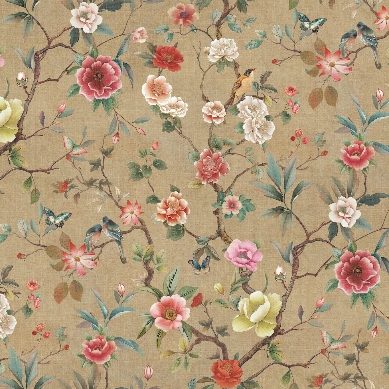 Kimora's Garden Linen Tea Garden Wallpaper by York Wallcoverings