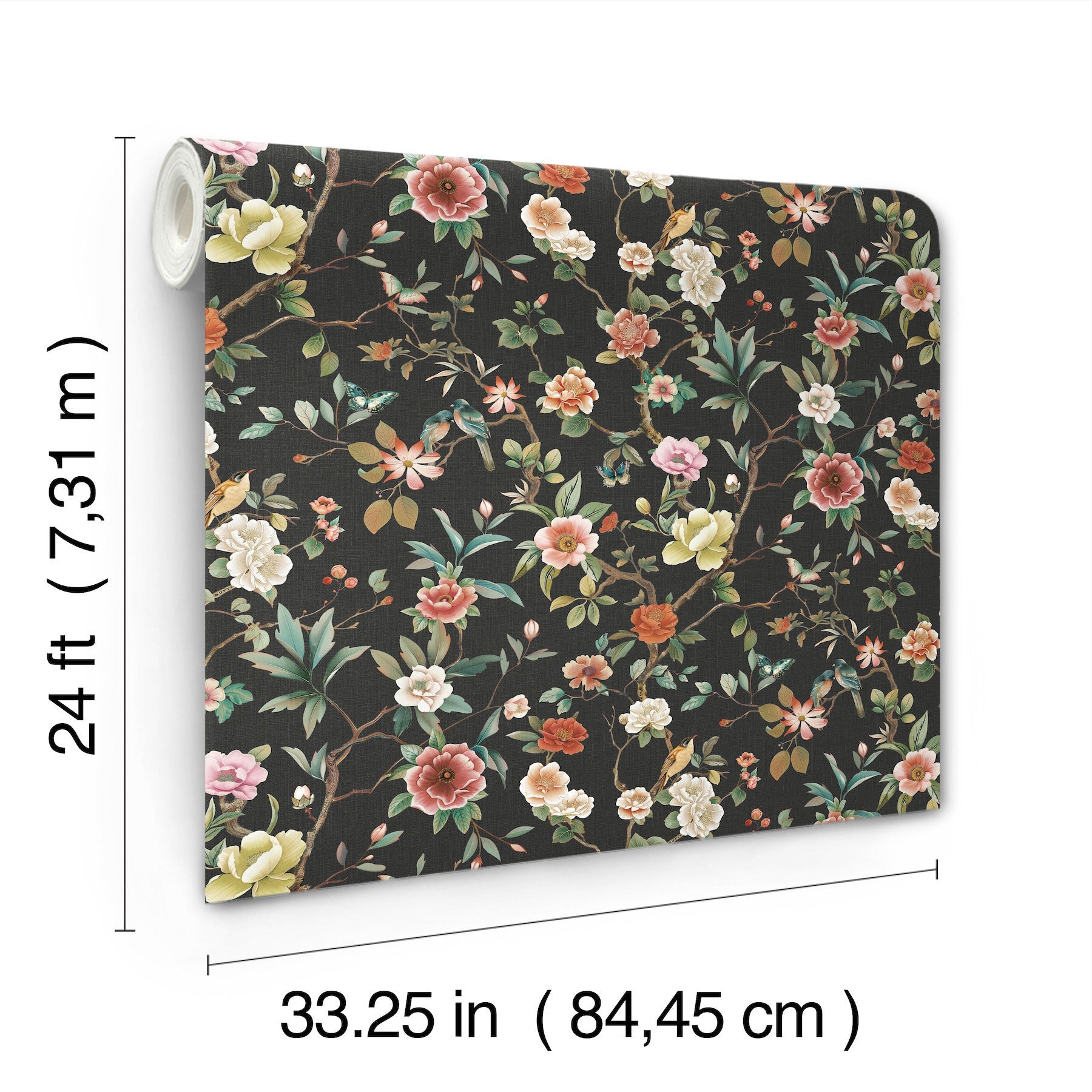 Kimora's Garden Black Tea Garden Wallpaper by York Wallcoverings