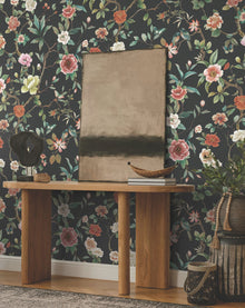 Kimora's Garden Black Tea Garden Wallpaper by York Wallcoverings