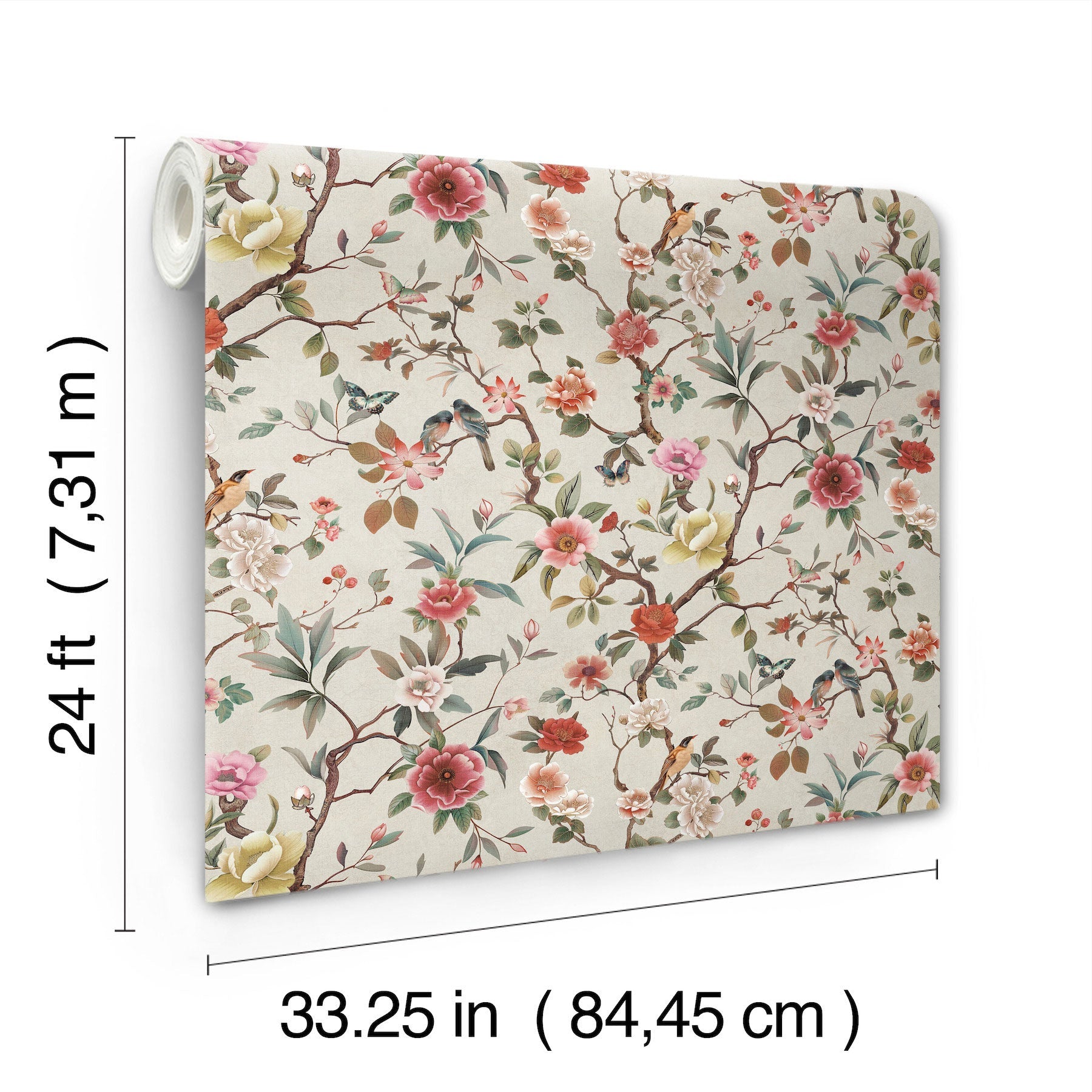 Kimora's Garden Ivory Tea Garden Wallpaper by York Wallcoverings