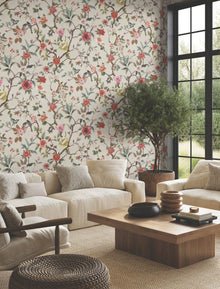 Kimora's Garden Ivory Tea Garden Wallpaper by York Wallcoverings
