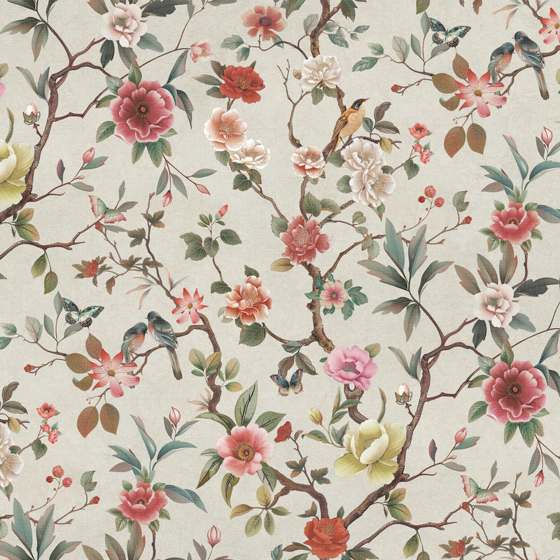Kimora's Garden Ivory Tea Garden Wallpaper by York Wallcoverings