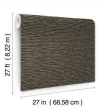 Lotus Weave Charcoal Tea Garden Wallpaper by York Wallcoverings