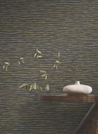Lotus Weave Charcoal Tea Garden Wallpaper by York Wallcoverings