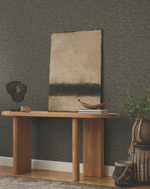 Lotus Weave Charcoal Tea Garden Wallpaper by York Wallcoverings