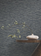 Lotus Weave Navy Tea Garden Wallpaper by York Wallcoverings