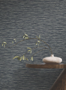 Lotus Weave Navy Tea Garden Wallpaper by York Wallcoverings