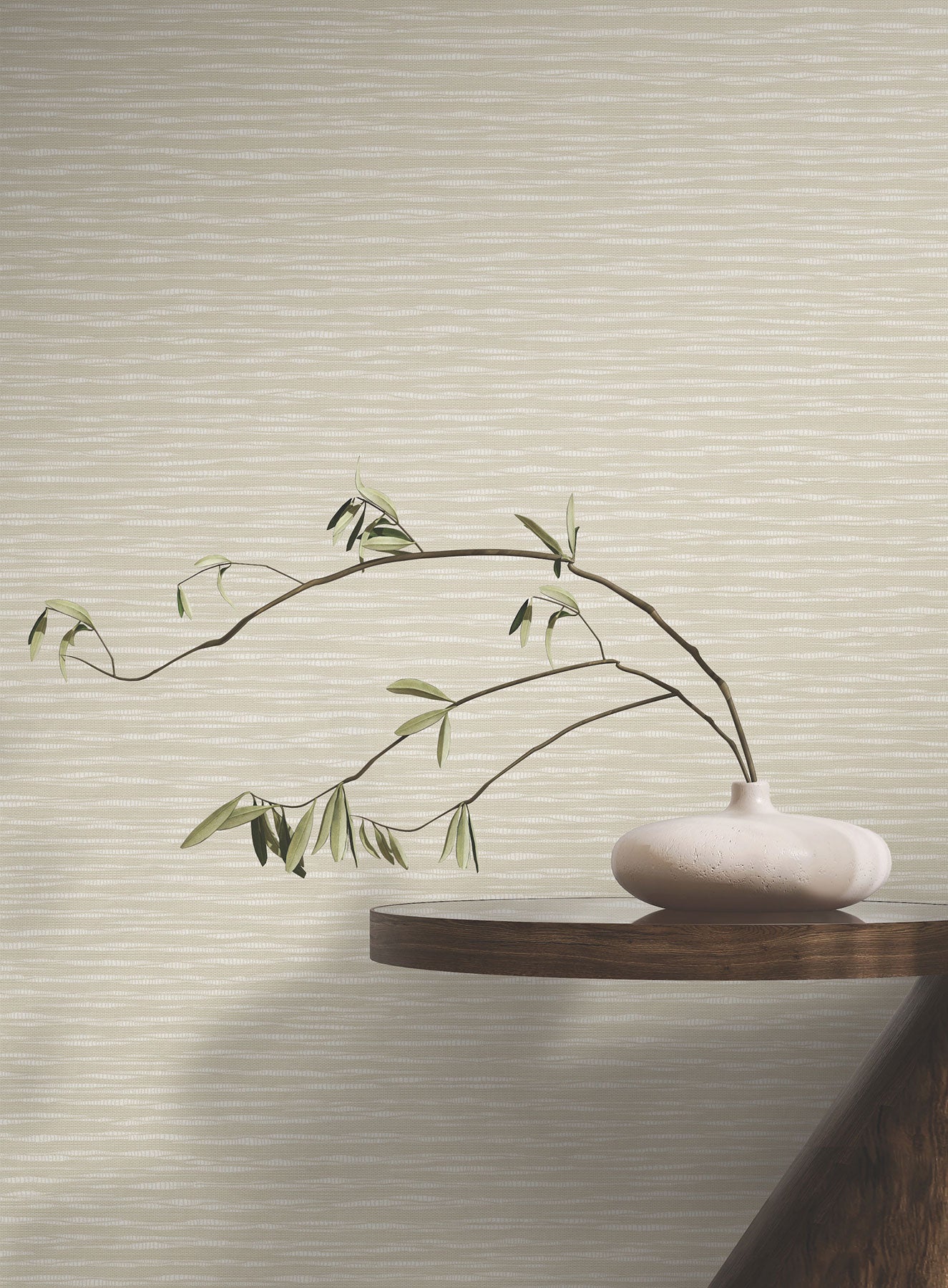 Lotus Weave Beige Tea Garden Wallpaper by York Wallcoverings
