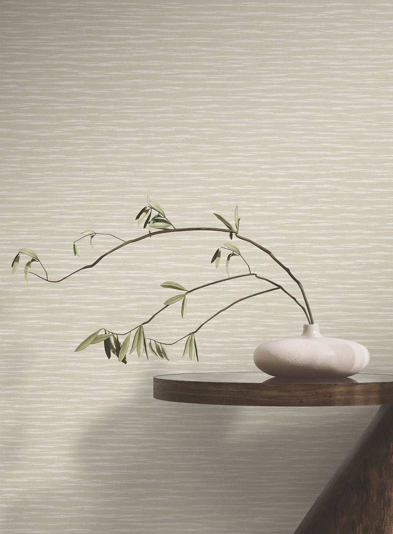 Lotus Weave Beige Tea Garden Wallpaper by York Wallcoverings
