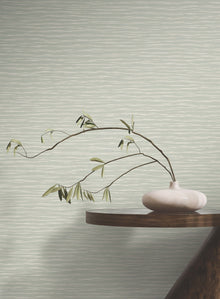 Lotus Weave Soft Sage Tea Garden Wallpaper by York Wallcoverings